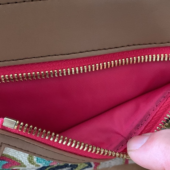 Pretty Spartina 449 linen and leather wristlet - Picture 8 of 9